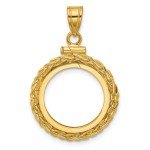 2008 $5 American Buffalo Coin Bezel - 14k Gold