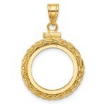 2008 $5 American Buffalo Coin Bezel - 14k Gold