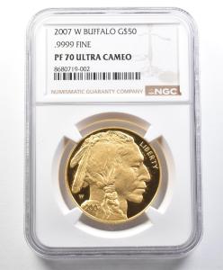 2007-W $50 American Buffalo 1 Oz Gold Coin