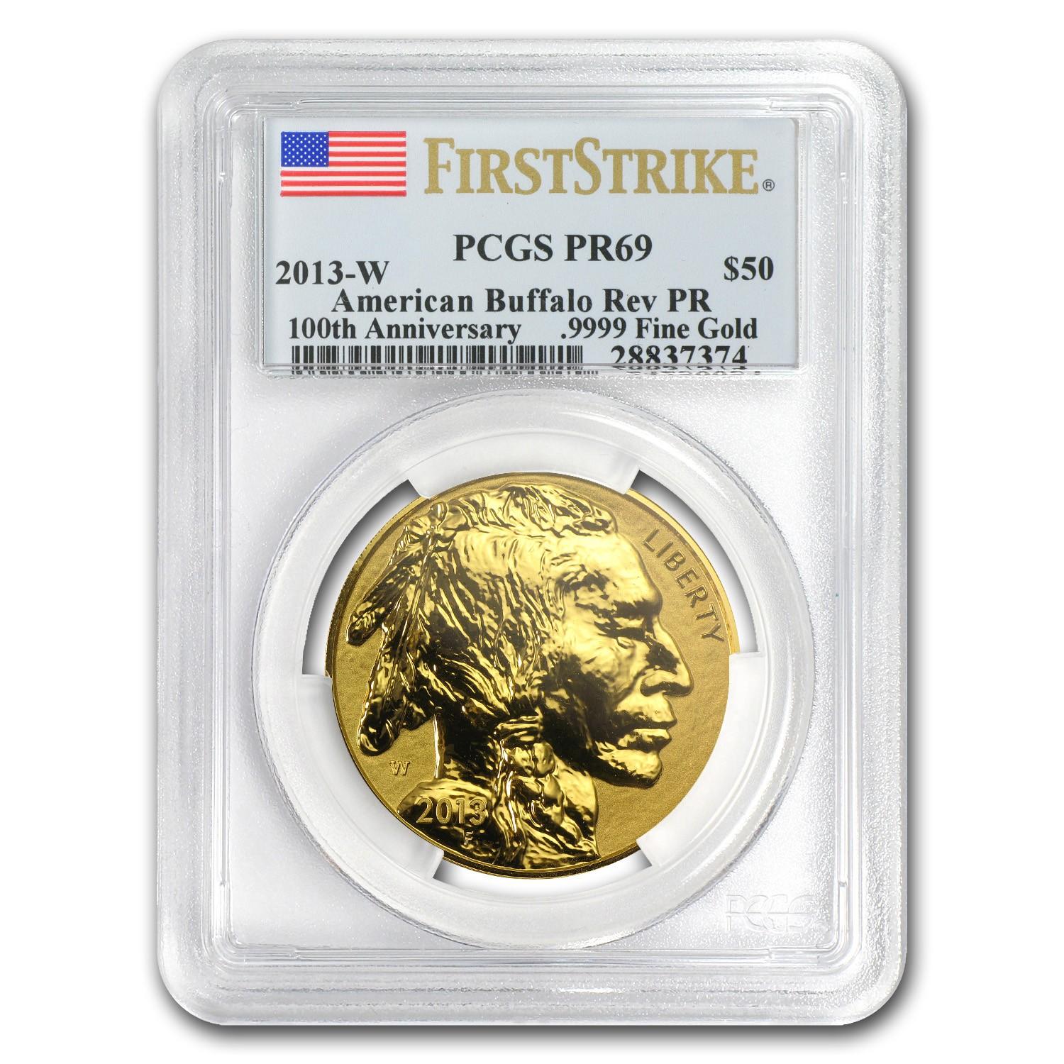2013-W 1 oz Gold Buffalo Reverse Proof PR-69