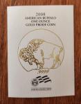 2008-W American Buffalo Gold Proof Box, COA