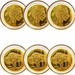 2025 Cook Islands Set of 3 Buffalo Gold Coins