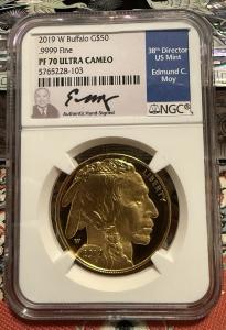 2019-W $50 Gold Buffalo Coin NGC PF70