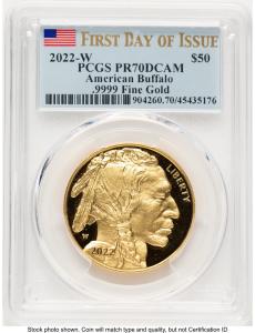 2022-W Proof Gold Buffalo Coin PCGS PR70