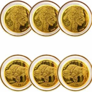 2025 Cook Islands $5 Buffalo Gold Coin Set