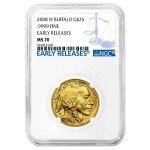 2008-W Burnished American Gold Buffalo Coin MS70