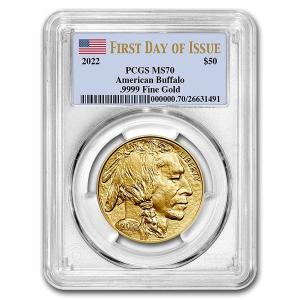 2022 1 oz Gold Buffalo Coin MS-70 PCGS