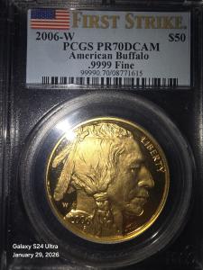 2006 W $50 American Gold Buffalo PF70DCAM