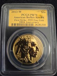 2013 $50 American Gold Buffalo PCGS P70 First Strike