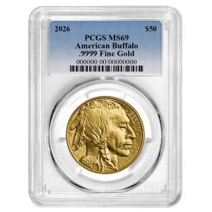2026 $50 American Gold Buffalo Coin MS69