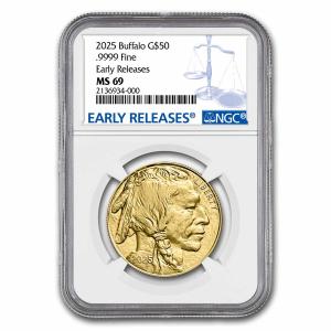 2025 1 oz Gold Buffalo Coin MS-69 NGC