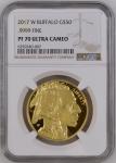 2017 W $50 American Buffalo 1 Oz 9999 Gold Proof Coin NGC PF70 PR70 Better Date