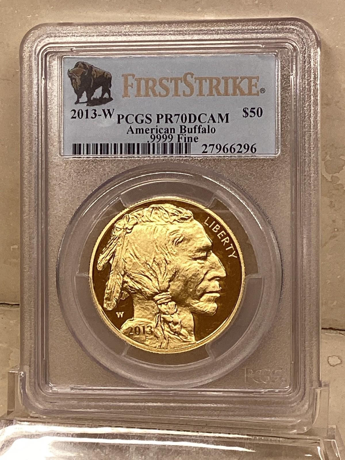 2013 $50 American Buffalo Gold Coin PR 70DCAM