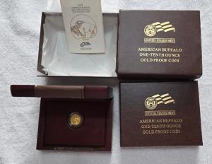 2008 W 1/10oz Gold Buffalo $5 Proof Coin