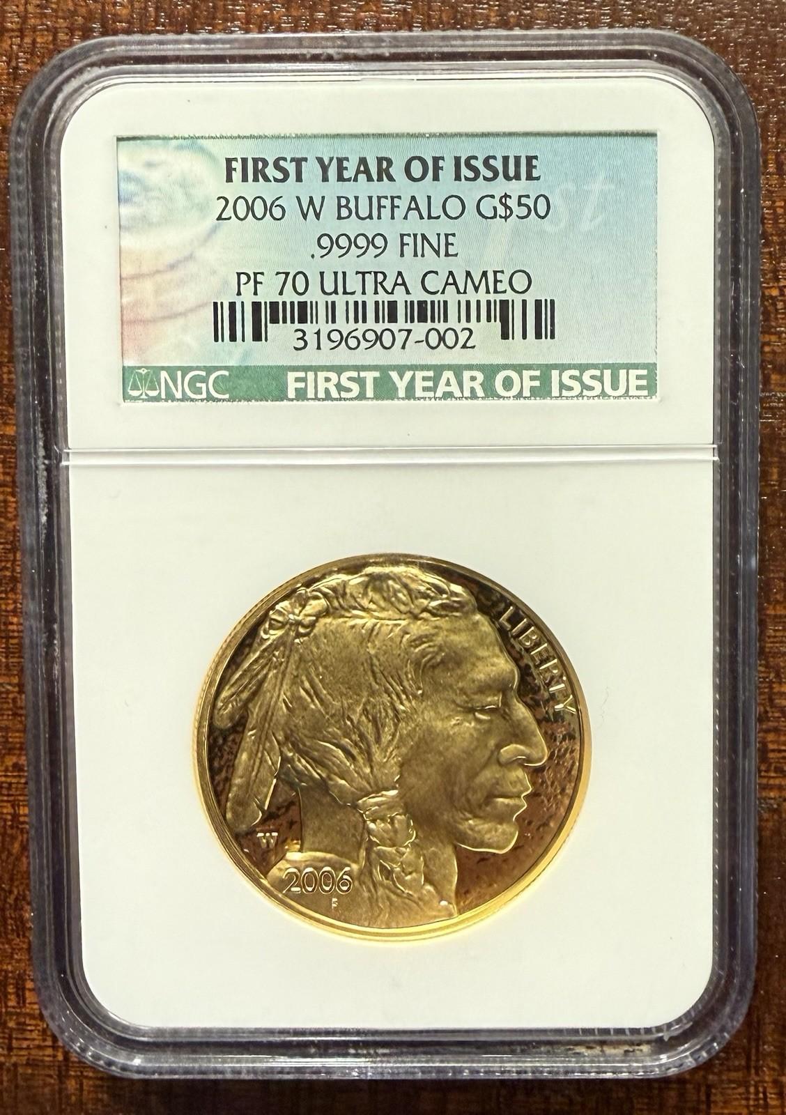 2006 W $50 Gold Buffalo NGC PF70 Coin