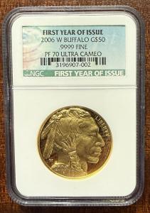 2006 W $50 Gold Buffalo NGC PF70 Coin