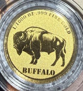 1/1000 oz Buffalo Gold Proof Round with COA