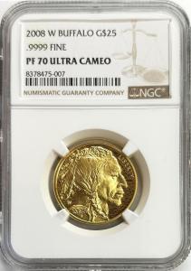 2008 W Buffalo Gold Proof Coin NGC PF 70