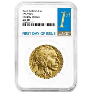 2026 $50 Gold Buffalo Coin NGC MS70 First Label