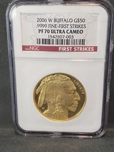 2006 Gold American Buffalo $50 Coin - PF70