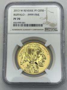 2013 W Gold Buffalo Coin PF 70 .9999 1 Oz