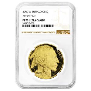 2009-W Proof $50 American Gold Buffalo Coin