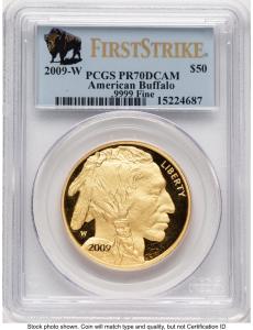 2009-W Proof Gold Buffalo 1 oz Coin PCGS PR70