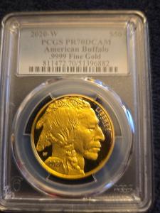 2020 W $50 American Buffalo Coin PR70
