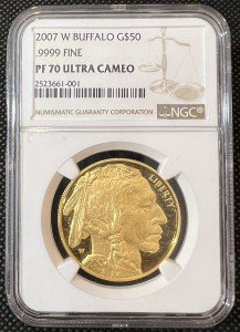 2007-W $50 American Gold Buffalo - NGC PF70