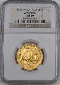 2008-W Gold Buffalo Coin - Key Date, NGC MS70