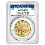 2025 $50 1oz American Gold Buffalo Coin MS70