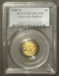 2008-W American Buffalo Gold $5 Coin PR70DCAM