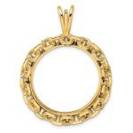 2008 American Buffalo Gold Coin Bezel 14k Gold