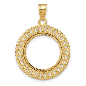 2008 $5 American Buffalo Coin Bezel 14k Gold