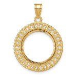 2008 $5 American Buffalo Coin Bezel 14k Gold