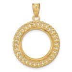 2008 $5 American Buffalo Coin Bezel 14k Gold