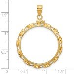 2008 1/2 oz American Buffalo Coin Bezel in 14k Gold