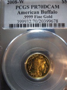 2008 $5 American Buffalo Gold Coin - PR70 DCAM