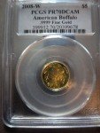 2008 $5 American Buffalo Gold Coin - PR70 DCAM