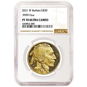 2021-W Proof $50 American Gold Buffalo Coin