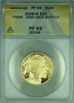 2008-W $25 1/2 Oz American Buffalo Gold Coin