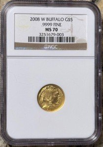 2008 W 1/10 Oz Gold American Buffalo Coin