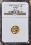2008 W 1/10 Oz Gold American Buffalo Coin