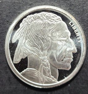 Buffalo Nickel Gold Coin - 1 oz .999 Silver