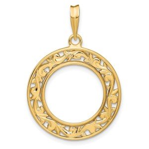 2008 $5 American Buffalo Gold Coin Filigree Bezel