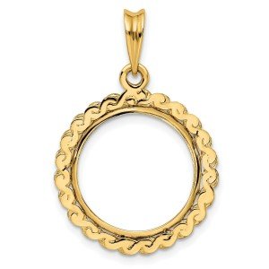 2008 $5 American Buffalo Coin Bezel in 14k Gold