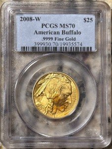 2008 1/2 Oz Gold American Buffalo Coin MS70