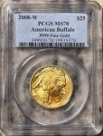 2008 1/2 Oz Gold American Buffalo Coin MS70