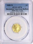 2008-W Burnished Gold Buffalo $5 PCGS SP 70