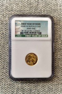 2008-W Buffalo Gold Coin $5 1/10 oz PF70